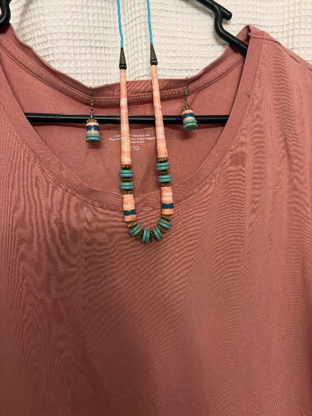 Genuine and authentic Navajo matching neckless and earring set